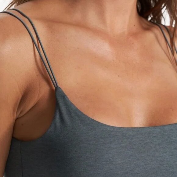 Vuori Lux Cami Cropped Tank in Cape Heather Blue Green, Size XL - Picture 5 of 11